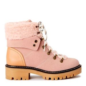 Time and Tru Women's Cozy pink Hiker Boots